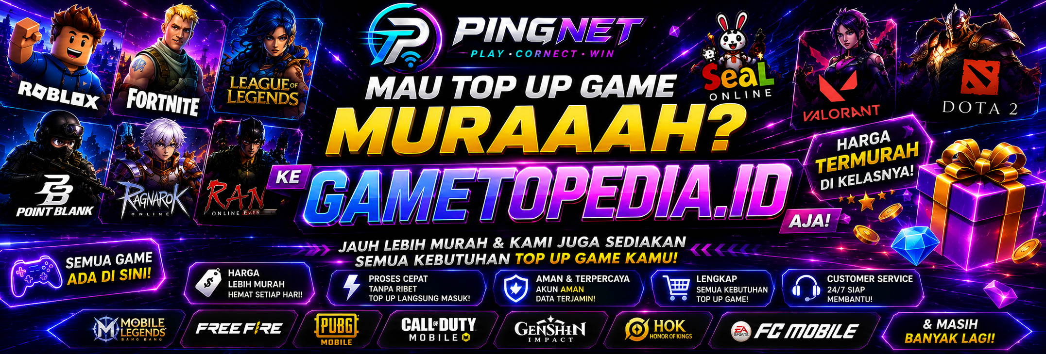 TOP UP MURAH di GAMETOPEDIA.ID
